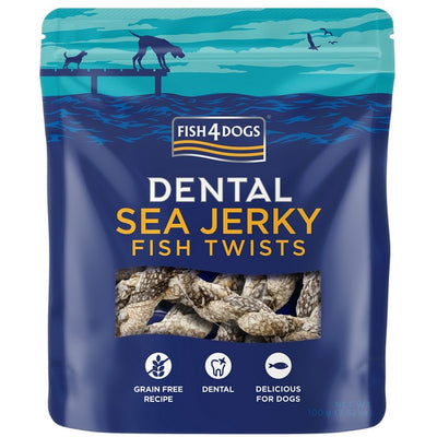 Fish4Dogs Dental Sea Jerky Fish Twists 100g