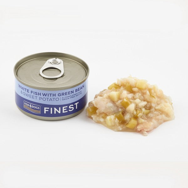 Fish4Dogs Finest White Fish with Sweet Potato & Green Bean 85g