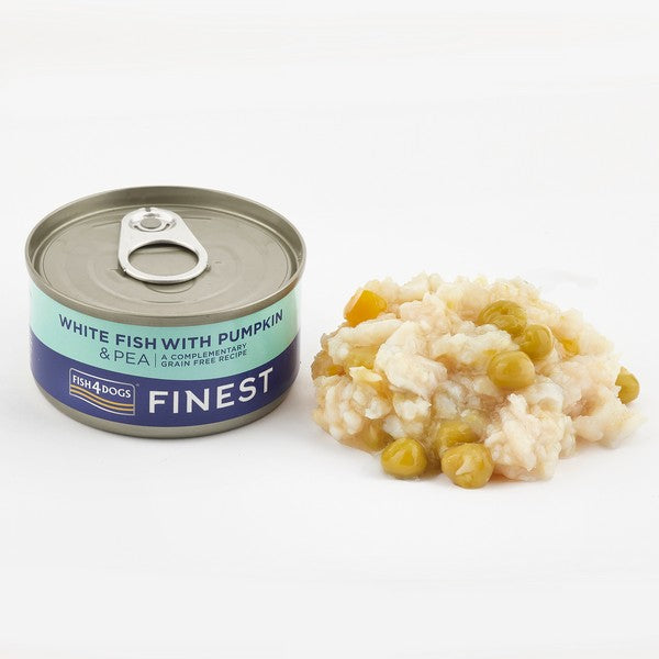 Fish4Dogs Finest White Fish with Pumpkin & Pea 85g