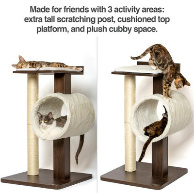 PetFusion Modern Cat Tree House & Tall Scratching Post 84 cm tall