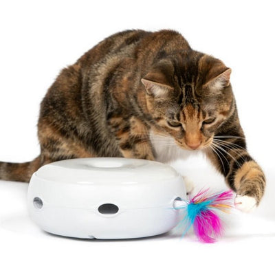 PetFusion Ambush Interactive Electronic Cat Toy with Rotating Feather