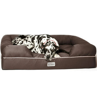 PetFusion Ultimate Jumbo XXLarge Waterproof Memory Foam Dog Bed 127x102x33cm Brown