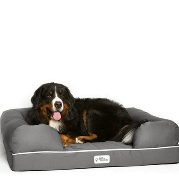 PetFusion Ultimate Solid 4 Inch Memory Foam Dog Bed for Extra Large Dogs