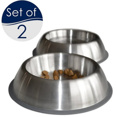 PetFusion Brushed Anti-tip Bowl 32oz.Set of 2