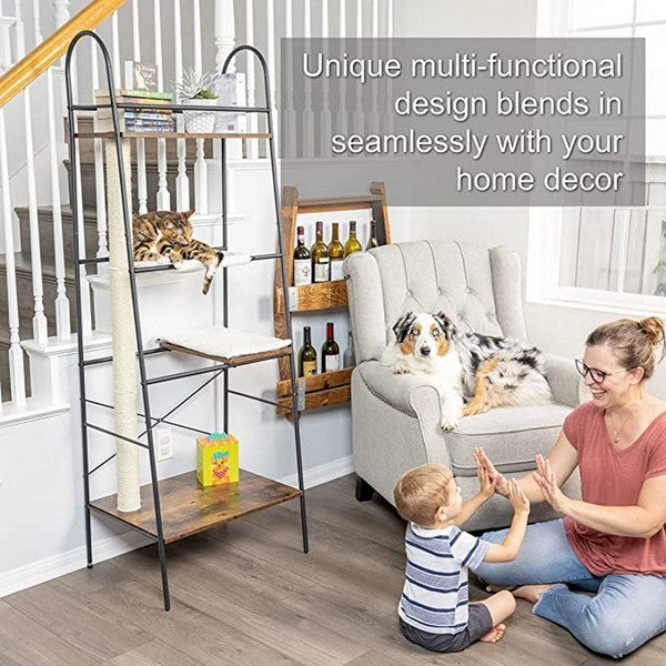 PetFusion Modern Cat Tower and Bookshelf