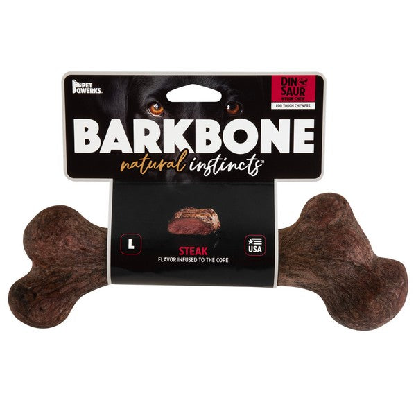 Pet Qwerks Dino BarkBone Steak Large