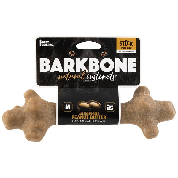 Pet Qwerks Stick Barkbone Peanut Butter Chew Toy Medium