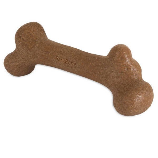 Pet Qwerks Dinosaur BarkBone Peanut Butter Wood Chew Toy Medium