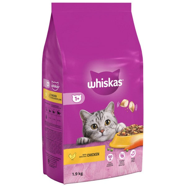 Whiskas 1+ Complete Dry Cat Food - Multiple Flavours