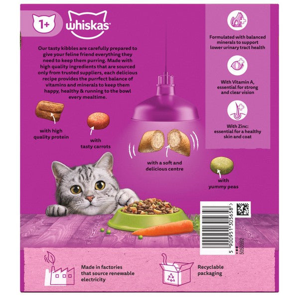 Whiskas 1+ Complete Dry Cat Food - Multiple Flavours