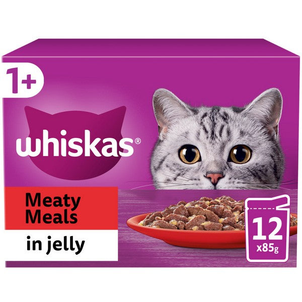 WHISKAS 1+ Cat Pouches in Jelly - Multiple Flavours