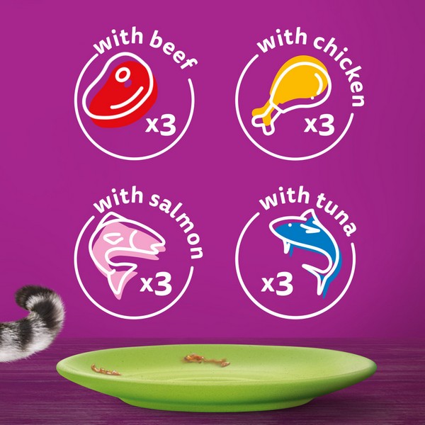 WHISKAS 1+ Cat Pouches in Jelly - Multiple Flavours