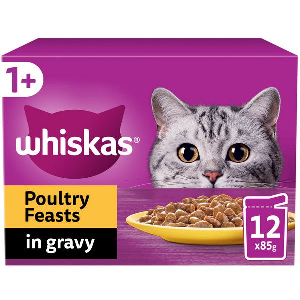 WHISKAS 1+ Cat Pouches in Gravy