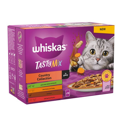 WHISKAS 1+ Cat Pouches Tasty Mix Collection in Gravy