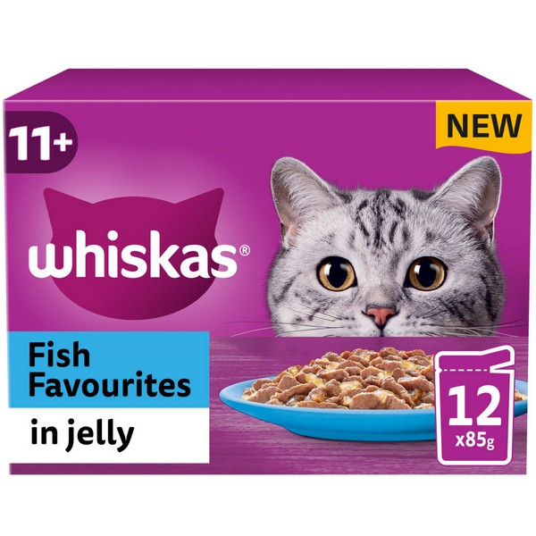 WHISKAS 11+ Cat Pouches in Jelly 12x85g