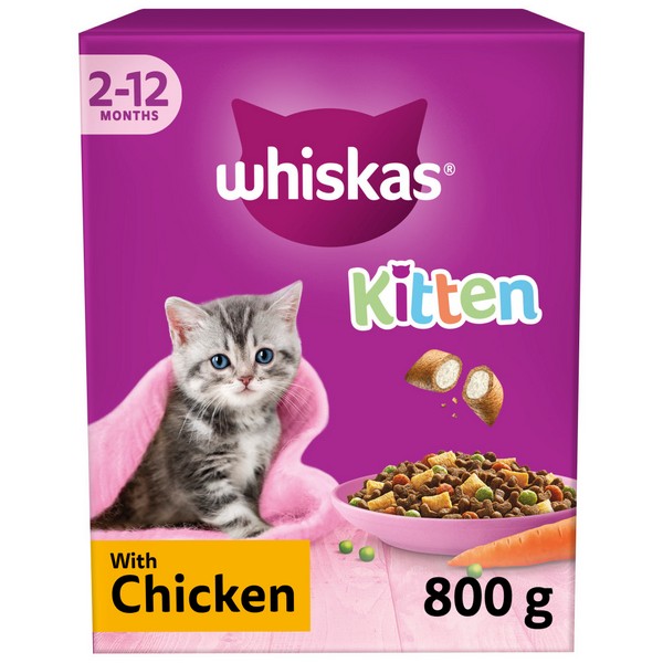 WHISKAS 2-12mths Cat Complete Dry with Chicken