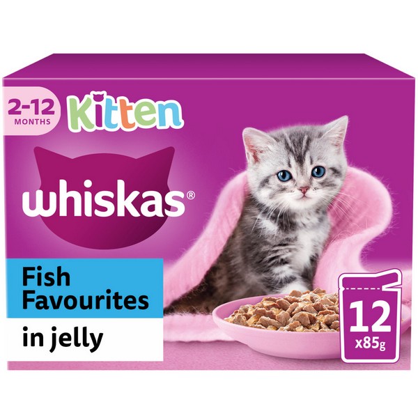 WHISKAS 2-12mths Mixed Menu Cat Pouches in Jelly