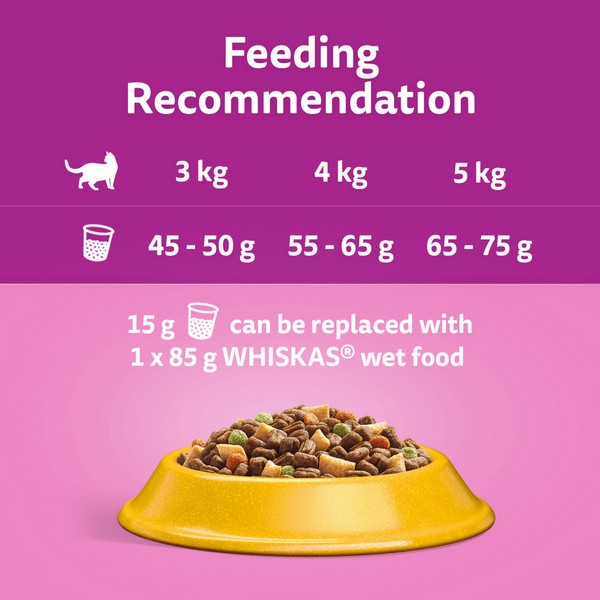 Whiskas 7+ Complete Adult Cat Dry Food with Chicken