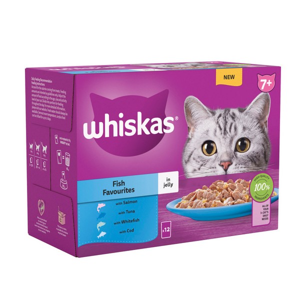 WHISKAS 7+ Cat Pouches in Jelly