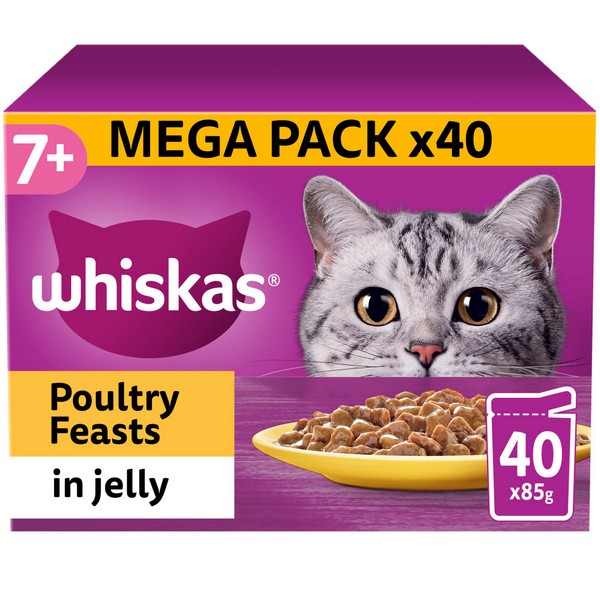 WHISKAS 7+ Cat Pouches in Jelly