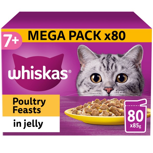 WHISKAS 7+ Cat Pouches in Jelly