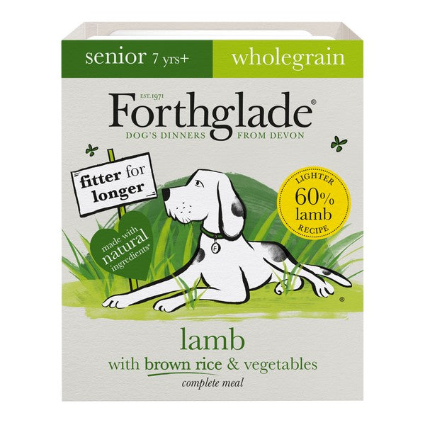 Forthglade Wholegrain Lamb with Brown Rice & Vegetables Complete Senior Wet Dog Food 395g