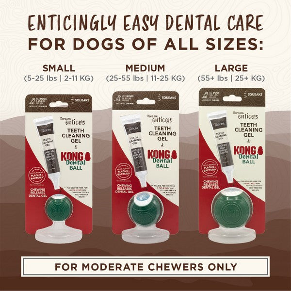 TropiClean Enticers Dental Ball Kit for Small Dogs Smoked Beef Brisket Flavour