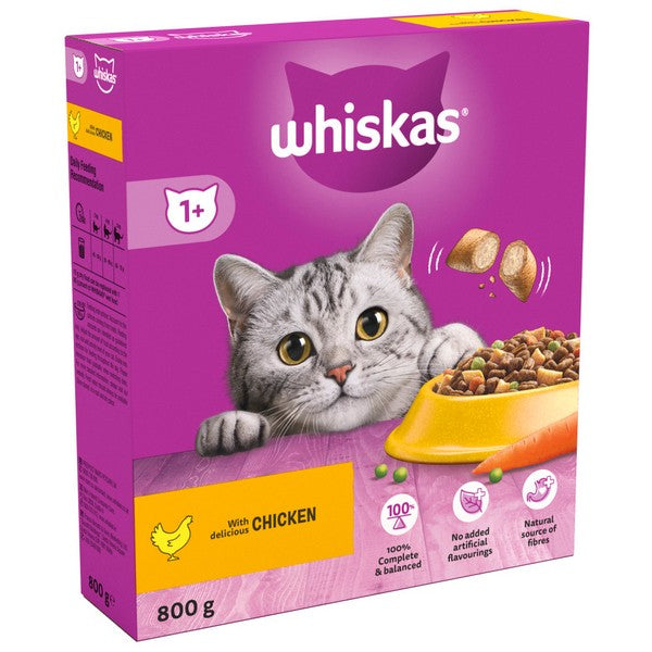 Whiskas 1+ Complete Dry Cat Food - Multiple Flavours