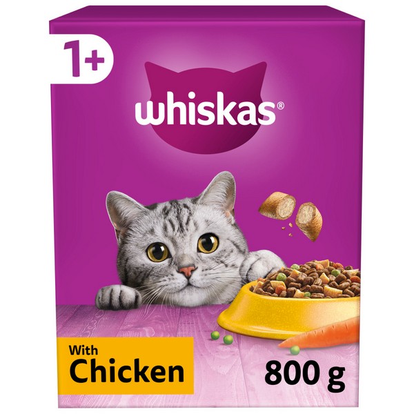 Whiskas 1+ Complete Dry Cat Food - Multiple Flavours