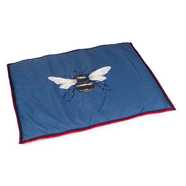 House of Paws Navy water resistant Bee boot mat s/m 85 x 68cm