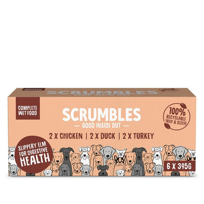 Scrumbles Wet Dog Food Meat Variety Pack 6x395g