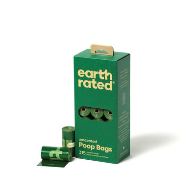 Earth Rated Poop Bags 315 Bags on 21 Refill Rolls Unscented