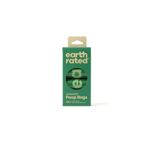 Earth Rated Poop Bags 120 Bags on 8 Refill Rolls Unscented