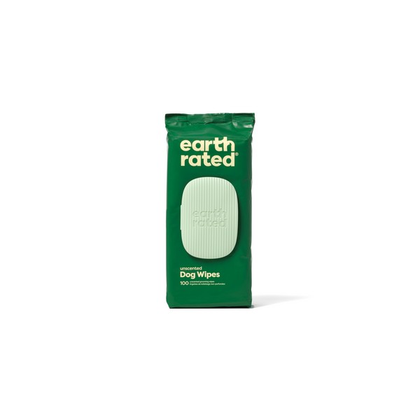 Earth Rated Pet Grooming 100 Dog Wipes Unscented