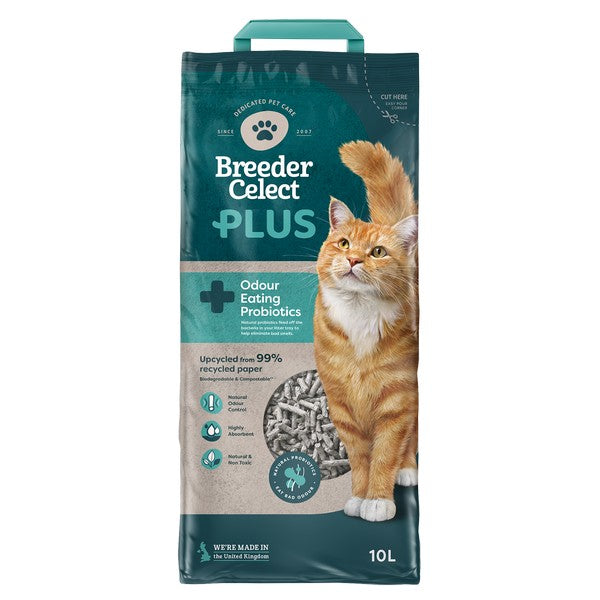 Breeder Celect PLUS Probiotic Paper Cat Litter 10L