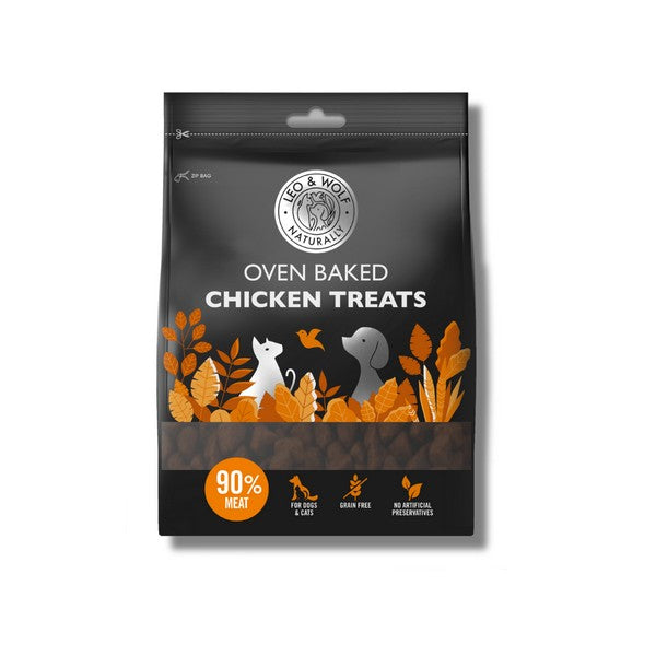 Nutriment Leo & Wolf Oven Baked Chicken Treats for Dogs & Cats 100g