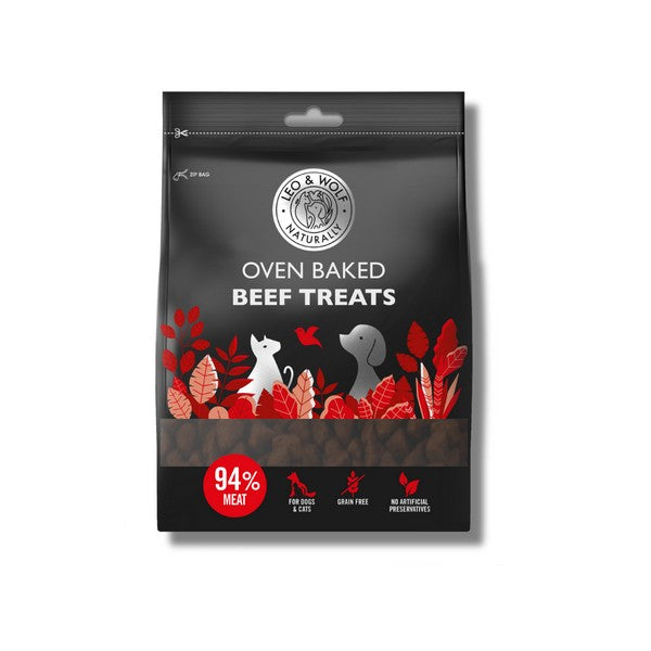 Nutriment Leo & Wolf Oven Baked Beef Treats for Dogs & Cats 100g