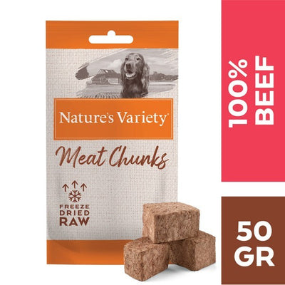 Natures Variety Freeze Dried Chunks Adult Beef 50g