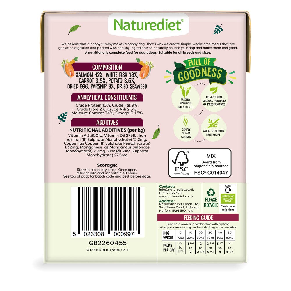 Naturediet Feel Good Grain Free Salmon & White Fish 390g