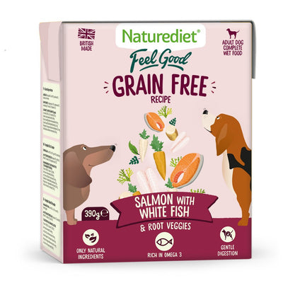 Naturediet Feel Good Grain Free Salmon & White Fish 390g