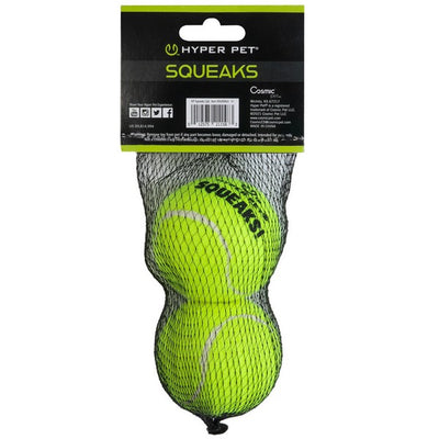 Hyper Pet Squeaks Tennis Ball 2pack Green