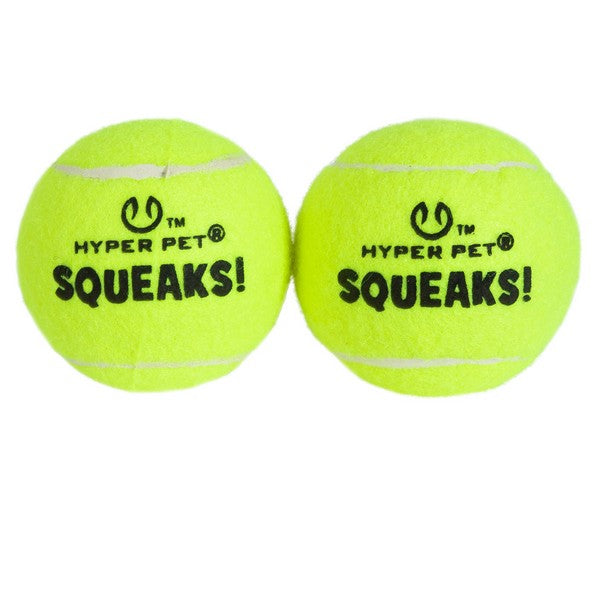 Hyper Pet Squeaks Tennis Ball 2pack Green