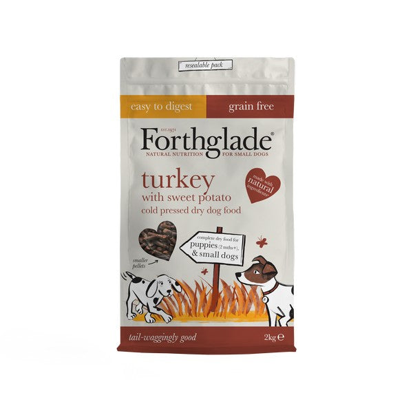 Forthglade Natural Dry Cold Pressed Small Dog Turkey Grain Free 2kg