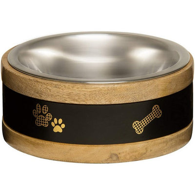 Bella Bowls One Part Wooden Ring with Metal Plate Natural