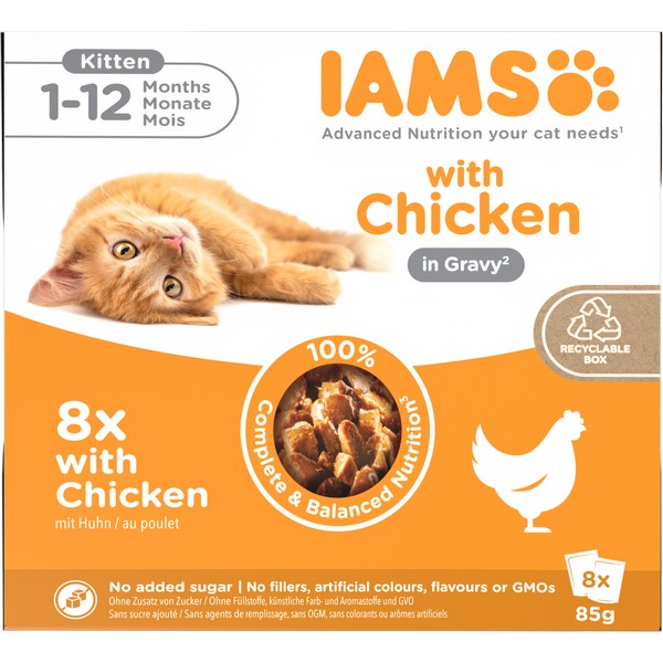 Iams Kitten in Gravy 8pk (8 x 85G)