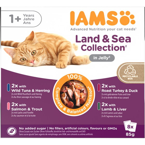 Iams Land & Sea Collection in Jelly 8pk (8 x 85G)