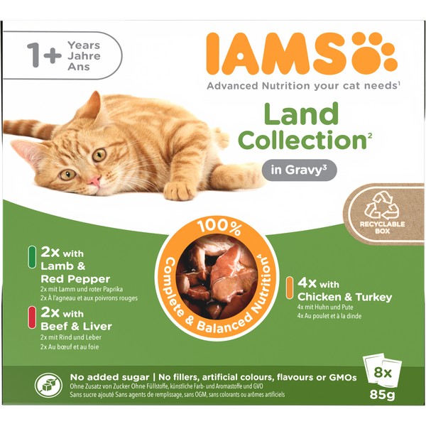 Iams Land Collection in Gravy 8pk (8 x 85G)