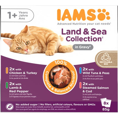 Iams Land & Sea in Gravy 8pk (8 x 85G)