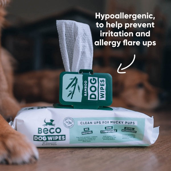 Beco Bamboo Dog Wipes Unscented