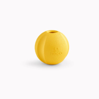 Beco Natural Rubber Fetch Ball Yellow